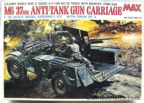 Max 1/35 Dodge WC-55 Truck M6 37mm Gun Carriage - US Army, 3504-0700 plastic model kit